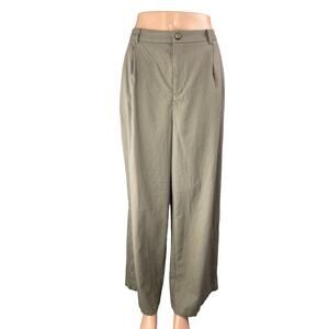 NEW Grace Karin Women's Brown High Elastic Waist Pleated Trousers Dress Pants L